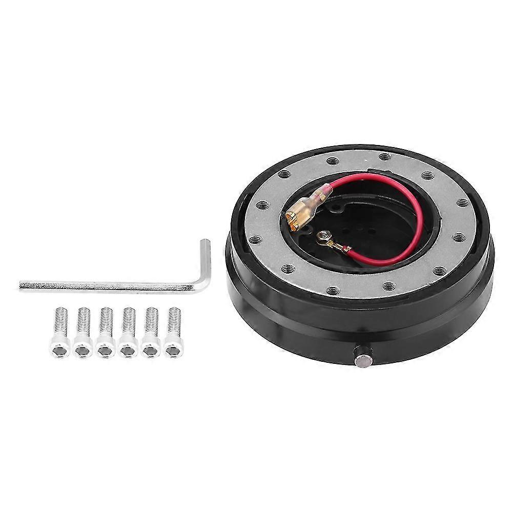 Universal Steering Wheel Quick Release Hub Adapter Boss Kit compatible with Black Racing Car