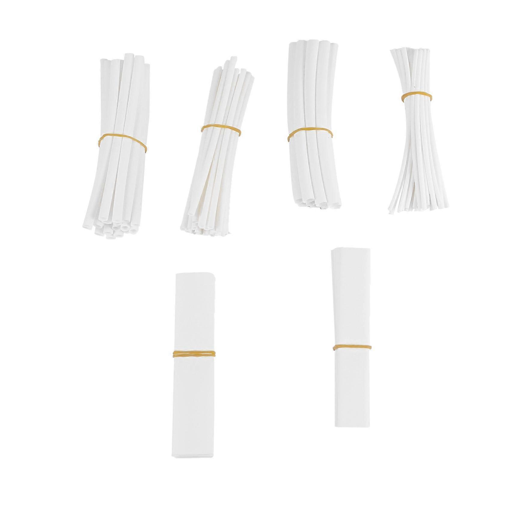 100 Pcs Heat Shrink Tube Casing Heat Shrink Tube Color:white