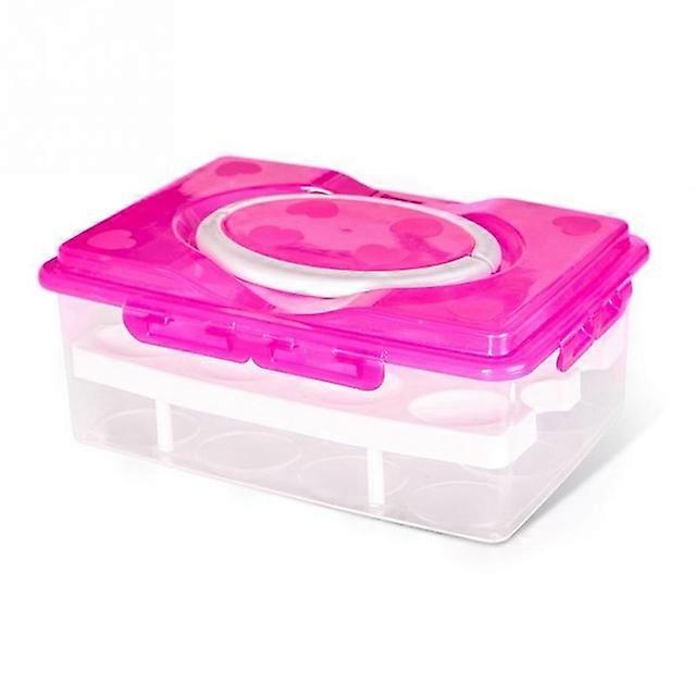 Portable 2 Layers 24 Slots PP Plastic Egg Holder Storage Case Box
