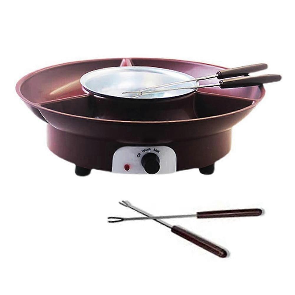 Fondue Pot Set,Electric Chocolate Fondue Maker with 4 Forks, Cheese Melting Fondue Machine Kit,Temp