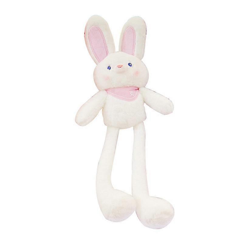 Oreja larga Pullable Legs Bunny Rabbit Toys, blanco