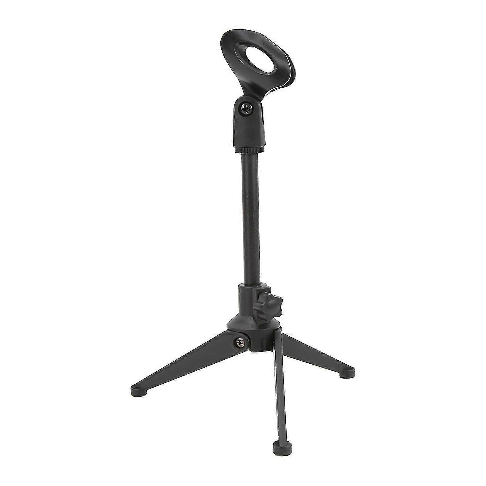 Desktop Tripod Microphone Stand Adjustable Mini Portable Table Holder with Mic Clip