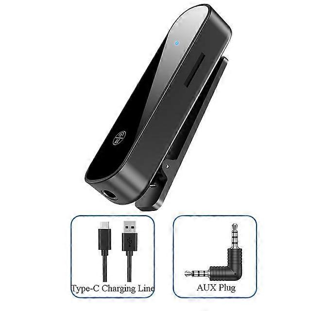 Car Bluetooth 5.3 Receiver Hifi Wireless Handfree Adapter Type C 3.5mm Audio Receiver Support TF Card For Car Headset Speaker