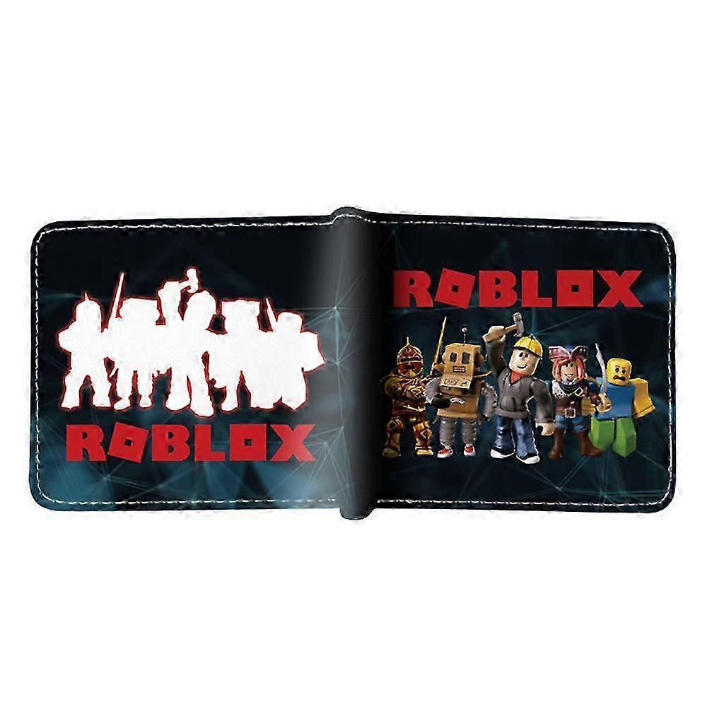 Roblox PU Läder Plånbok Barn Pojkar Flickor Kort Bi-vikt Plånböcker Korthållare Myntväska