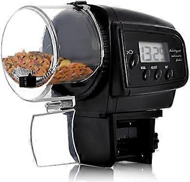 Aquarium automatic fish feeder with LCD display (anti-interference design)