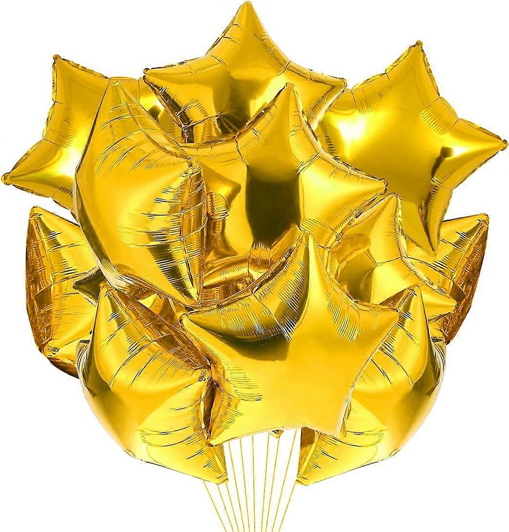50 قطعة بالون جولد ستار ، بالون على شكل نجمة ، بالونات رقائق معدنية ، بالون نجمة الهيليوم لعيد ميلاد ، زفاف ، عيد الحب ، استحمام المولود الجديد ، حفلة عيد الميلاد