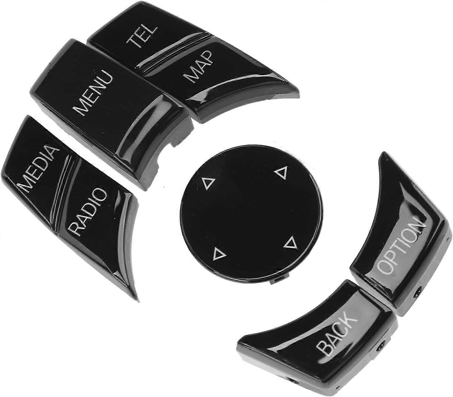 Central Multimedia Button Kit, Seamless Fit Durable Easy To Install Center Console Buttons Set Scratch Proof for E84 E70 E71 E72 (Piano Black)