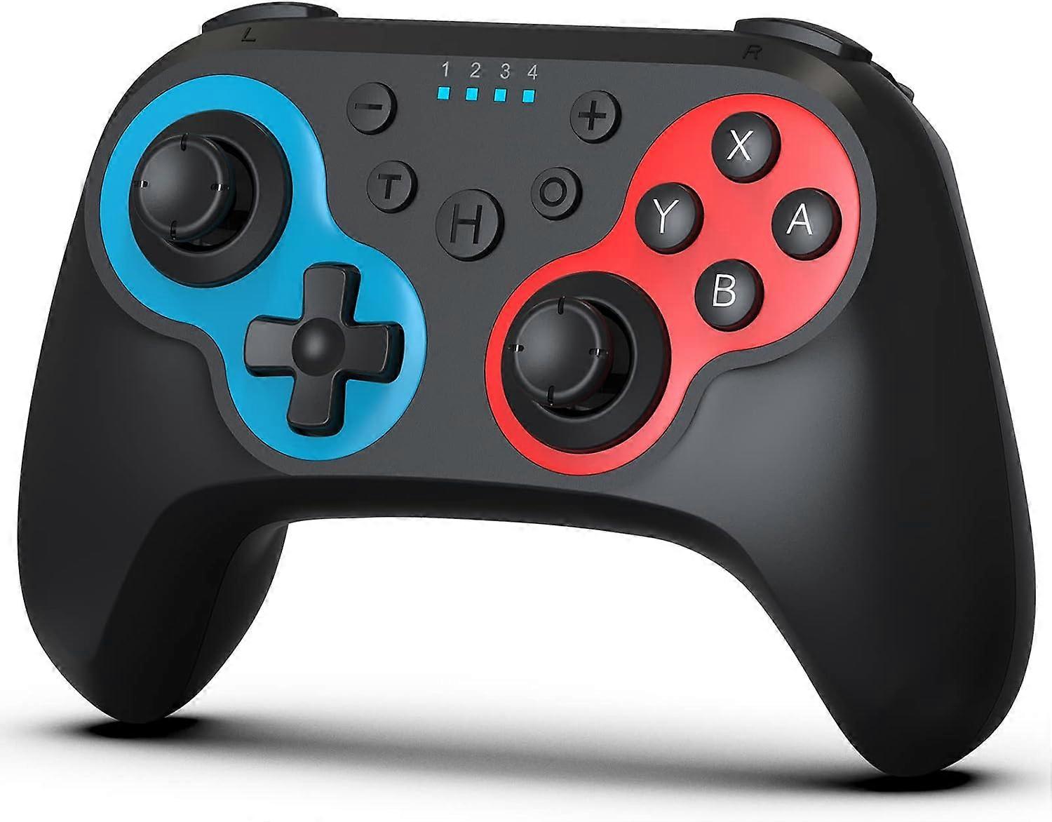 Wireless Pro Controller Compatible with Switch,Switch Lite, Premium Joypad for Video Games(Black/Red)