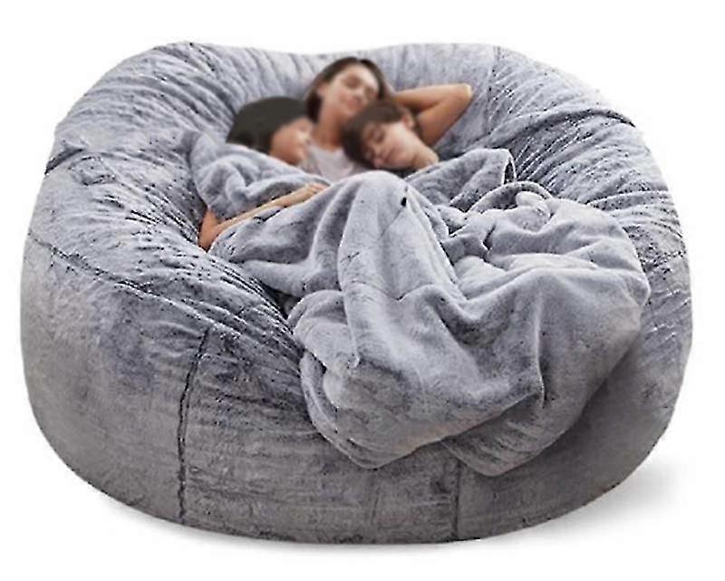 N Lazy Sofa Bean Bag Kunstbont Bean Bag Bean Sofa (exclusief vulmiddel)