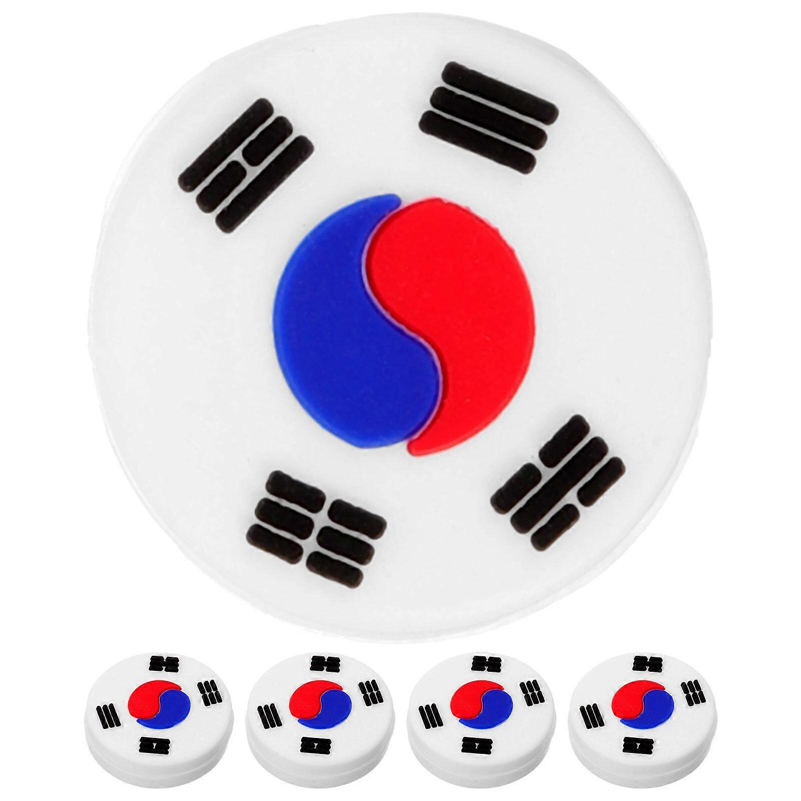 5 قطع مضرب التنس امتصاص الاهتزاز مضرب التنس الاهتزاز المثبط سيليكون مخمدات التنس