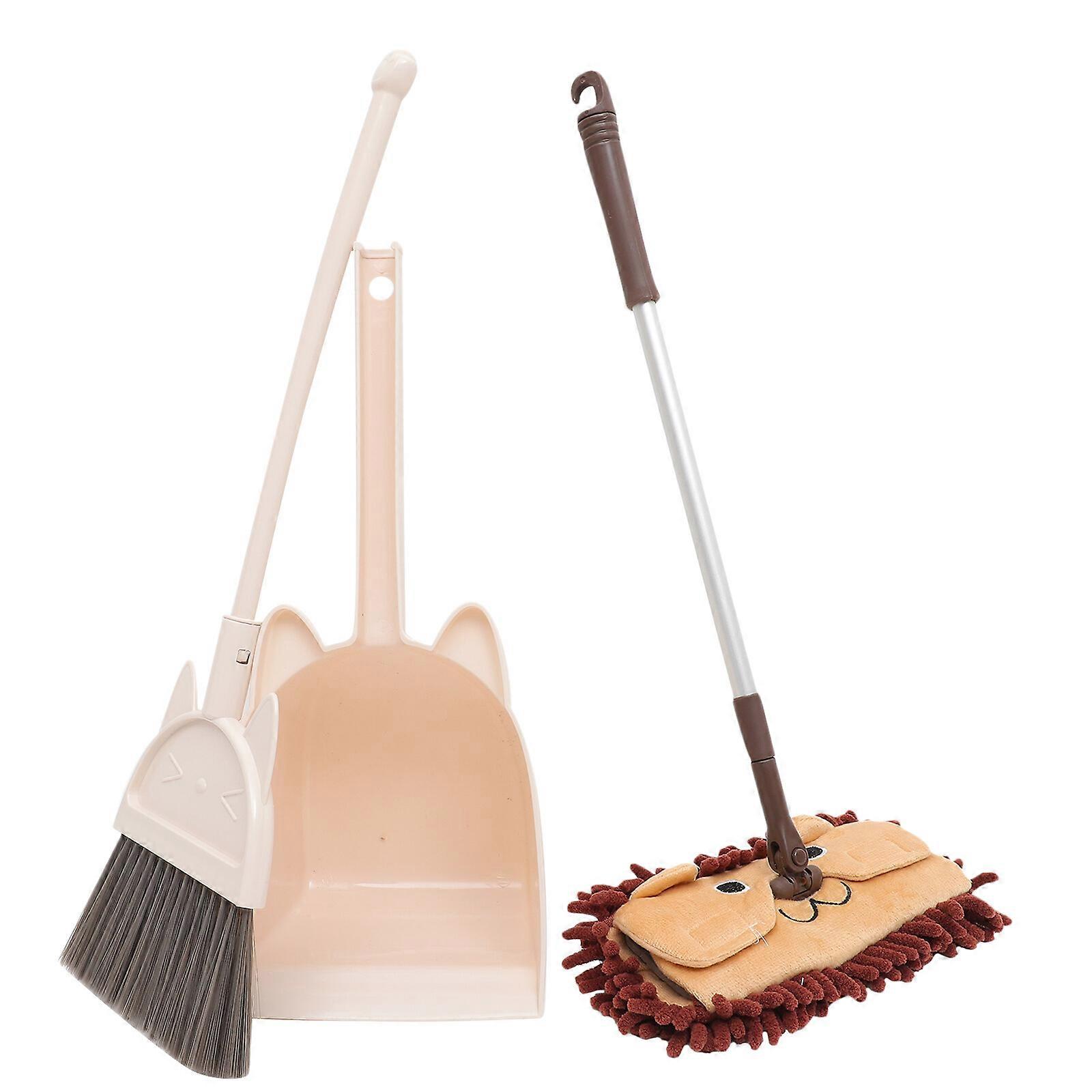 1 Set of Kids Broom Children Mop Dustpan Home Sweeping Toys Kids Housework Cleaning Tools