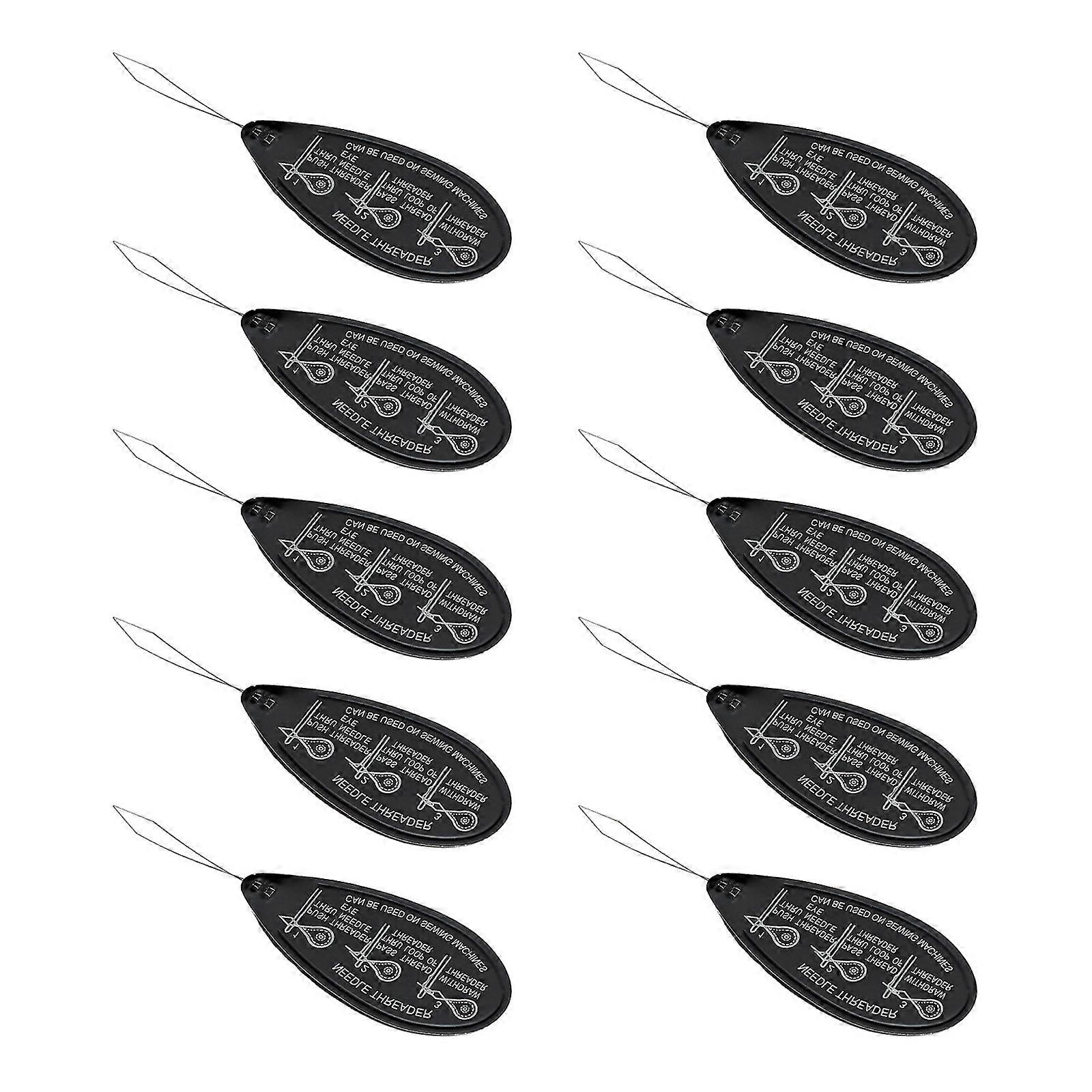 Aluminum Needle Threader10pcs/set Automatic Needle Recognition Device Hand Sewing for Elderly Threading Aluminum Sheet