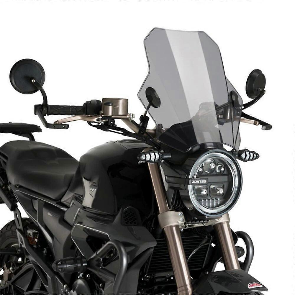 Motorrad Windschutz Für ZONTES G1-125 - Getönte Tourenscheibe 2021-2023 Retro Light Smoke