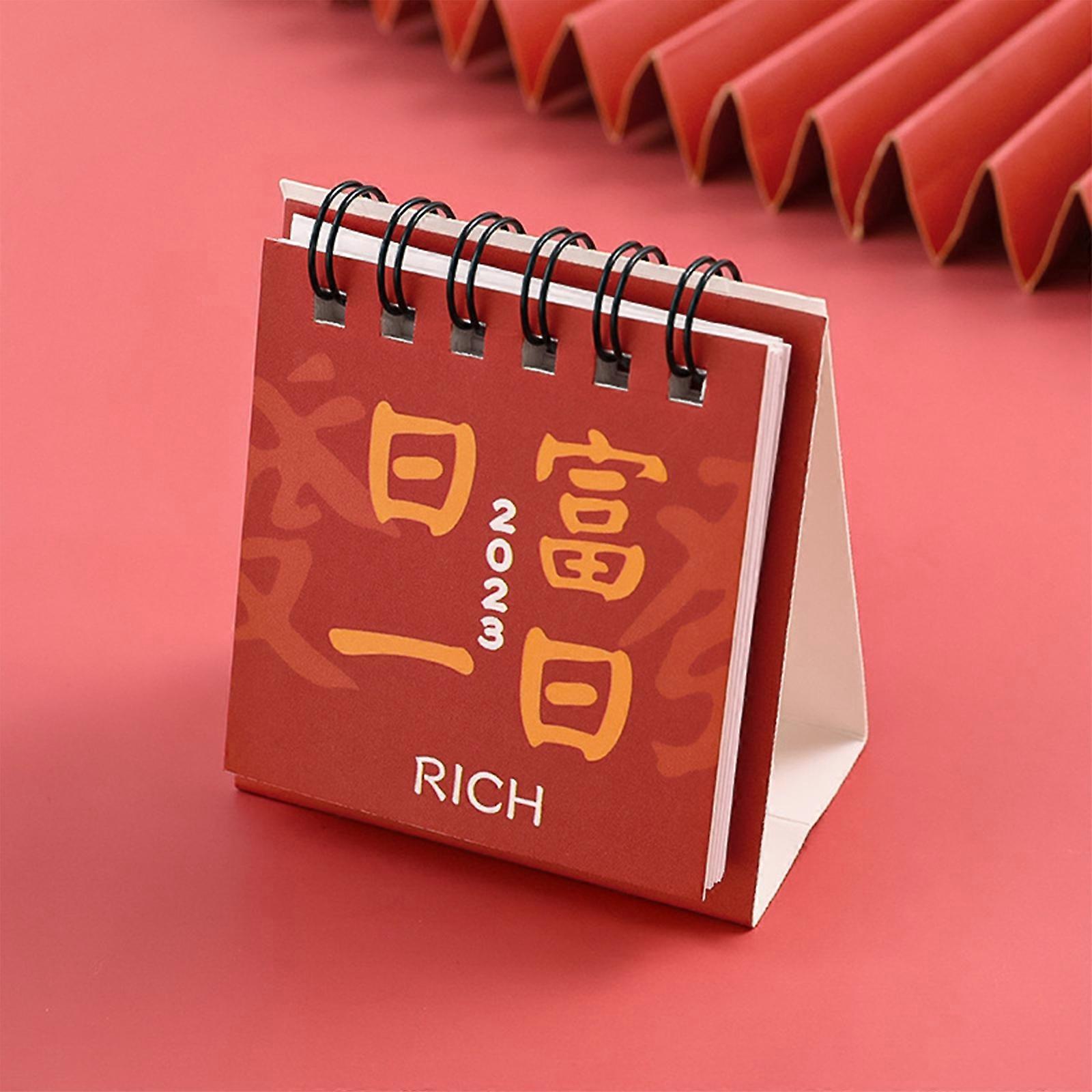 Mini Portable Desk Calendar 2023, Desktop Standing Flip Monthly Calendar for Planning Organizing Daily