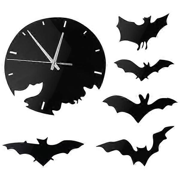 1 Pc Bat Wall Clock Creative Household Wall Clock Chic Decorative Wall Clock