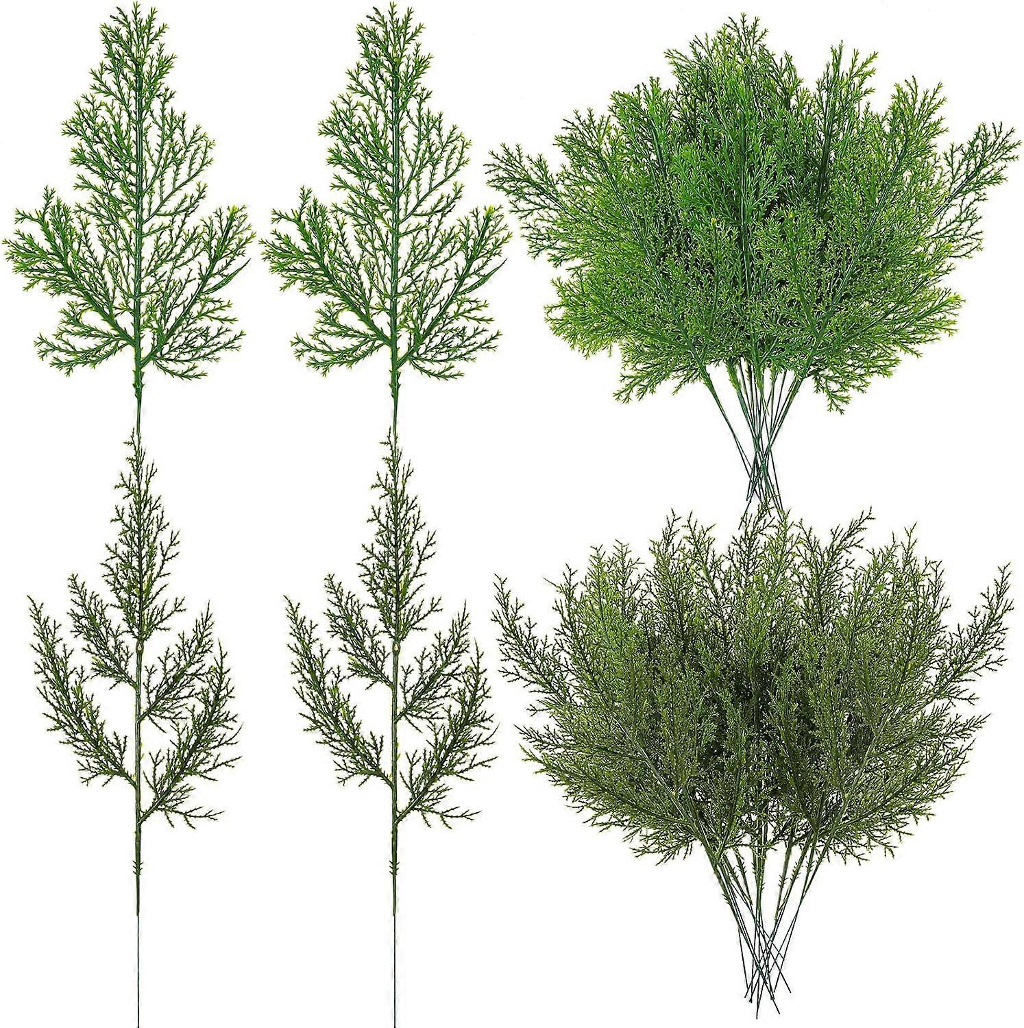 40pcs Artificial Faux Cedar Branches Pine Needles Stems Picks Artificial Pine Branches