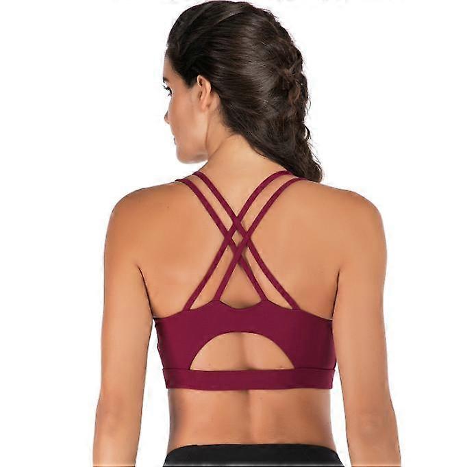 Sexy Crisscross Back Medium Support Yoga Strappy Bra for Women