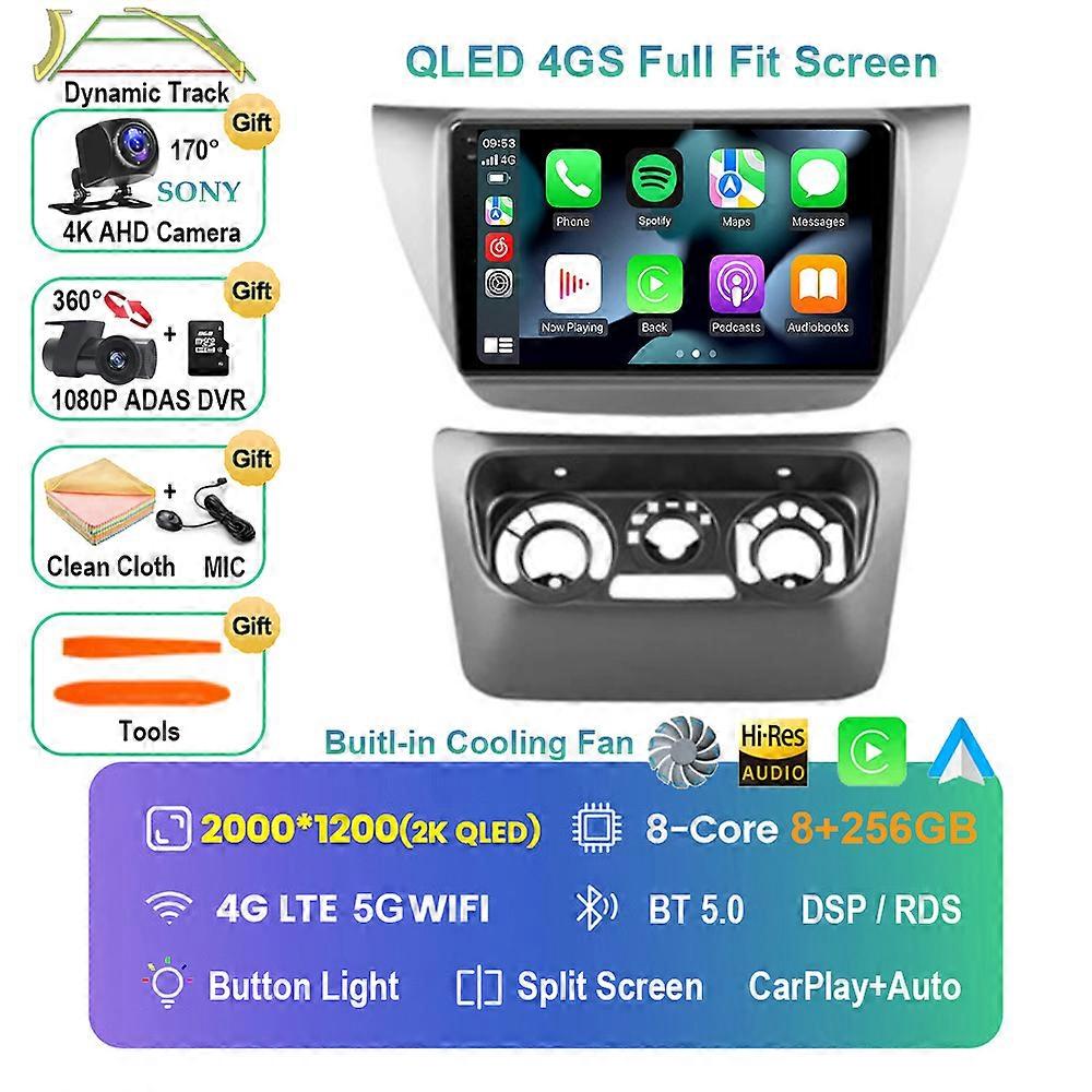 Android 13 For Mitsubishi Lancer 9 CS 2000 - 2010 Car Radio Multimedia Stereo Video Player WIFI GPS Navigation Carplay Auto QLED