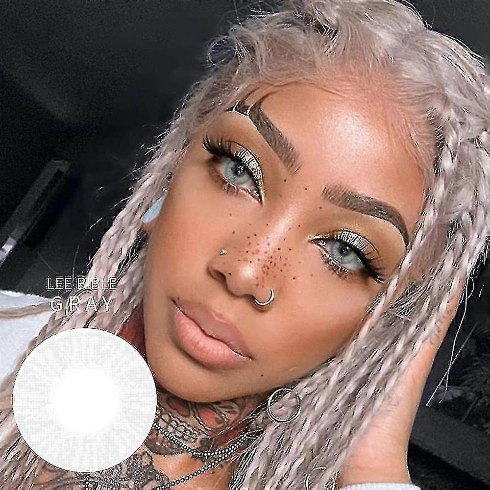 1 Paar (2 Stück) Kosmetik Kontaktlinsen Kontaktlinsen Kontaktlinse für Augen Schönheit liefert ausgezeichnet Li Die Bibel Grau