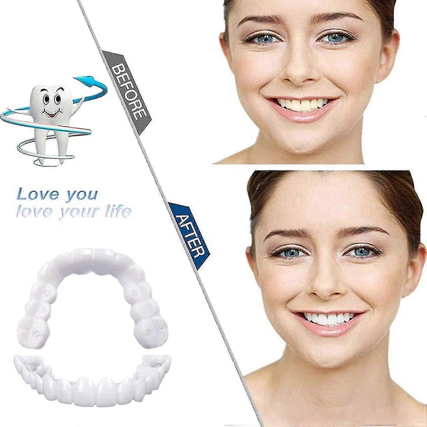 Denture Smile Teeth Customizable Temporary Fake Teeth Molds Braces-(huali)