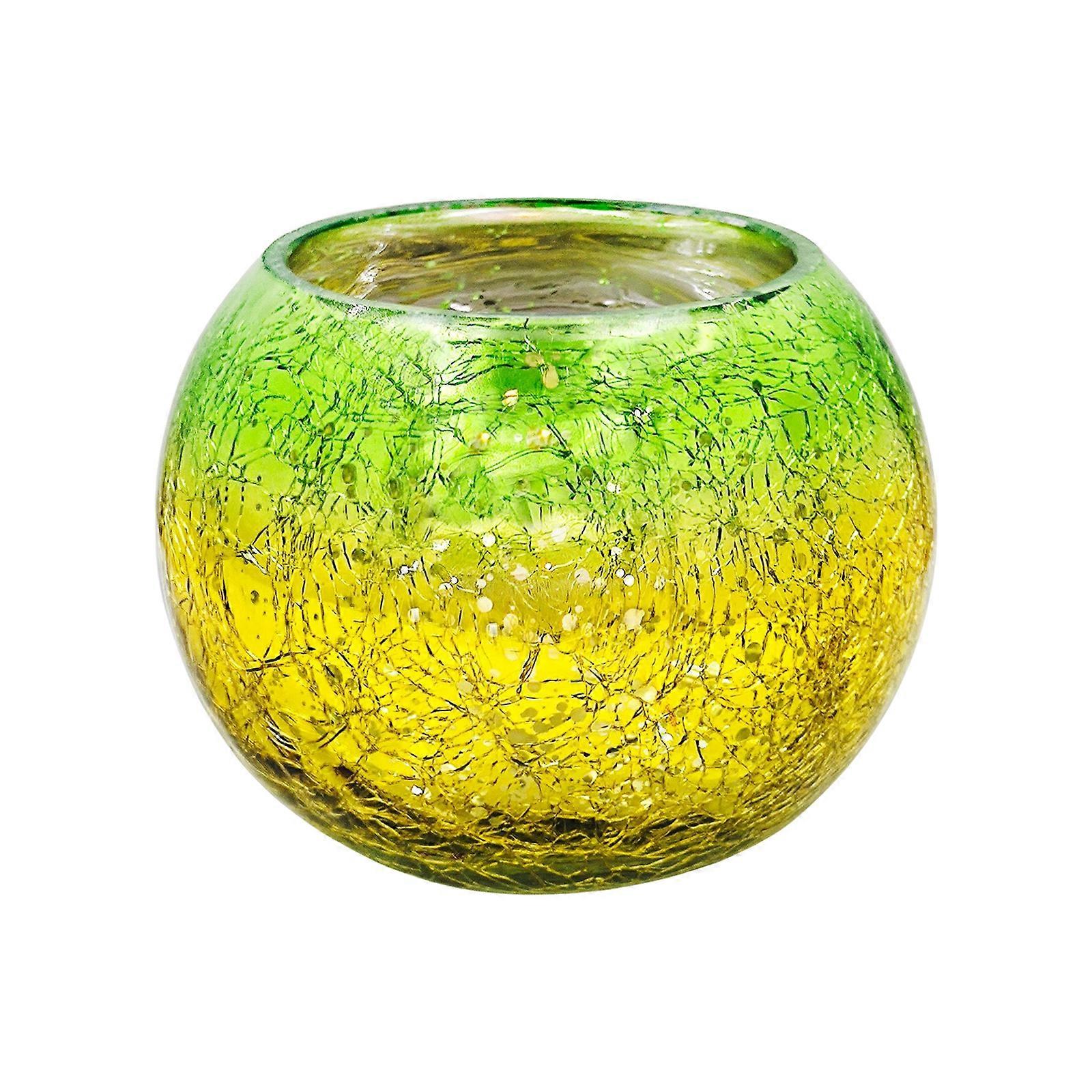 Mosaic Electroplating Gradient Glass Tea Light Holder Party Decor Candlestick