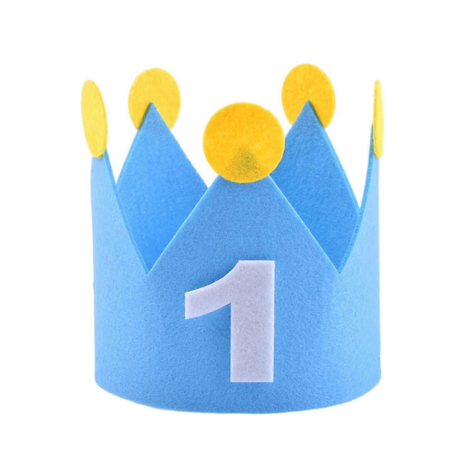 Birthday Party Hat Comfortable Size Handmade Crown Shape Wide Applications Ornamental Party