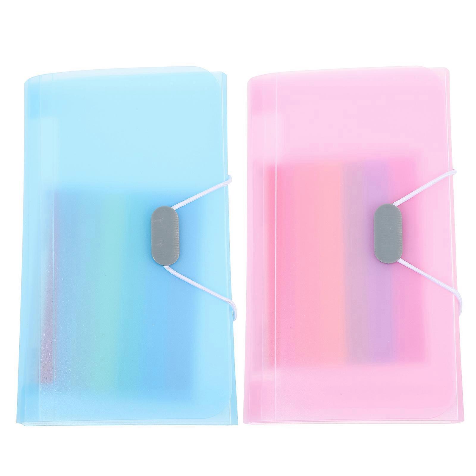 2 Pcs Expandable File Folders Accordion File Organizer Magazine File Holder File Sorter Bill File Organizer Receipt Organizer