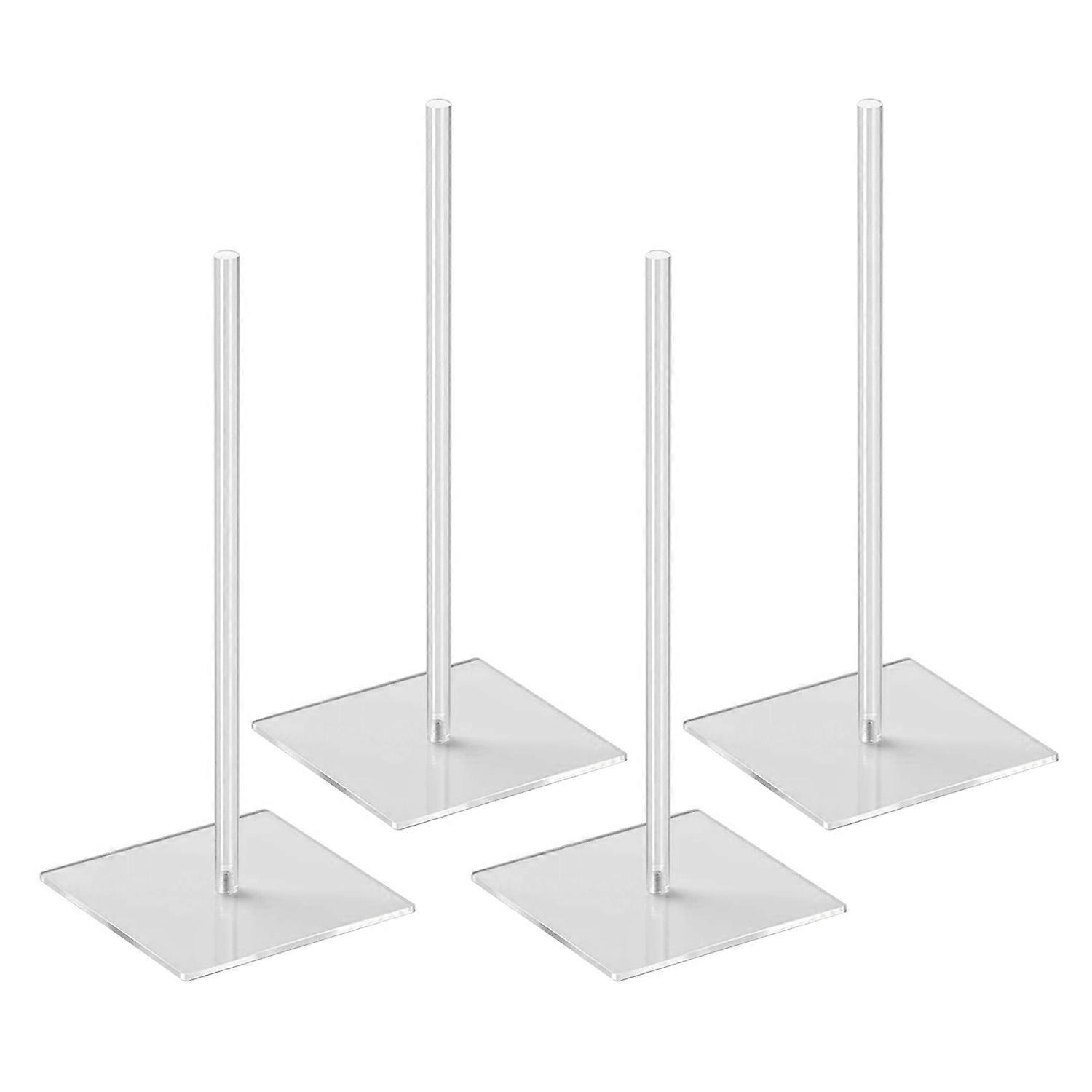1/4Pcs Acrylic Donut Stand Doughnut Holder with Anti-Slip Feet Quick Assembly Easy to Clean Clear