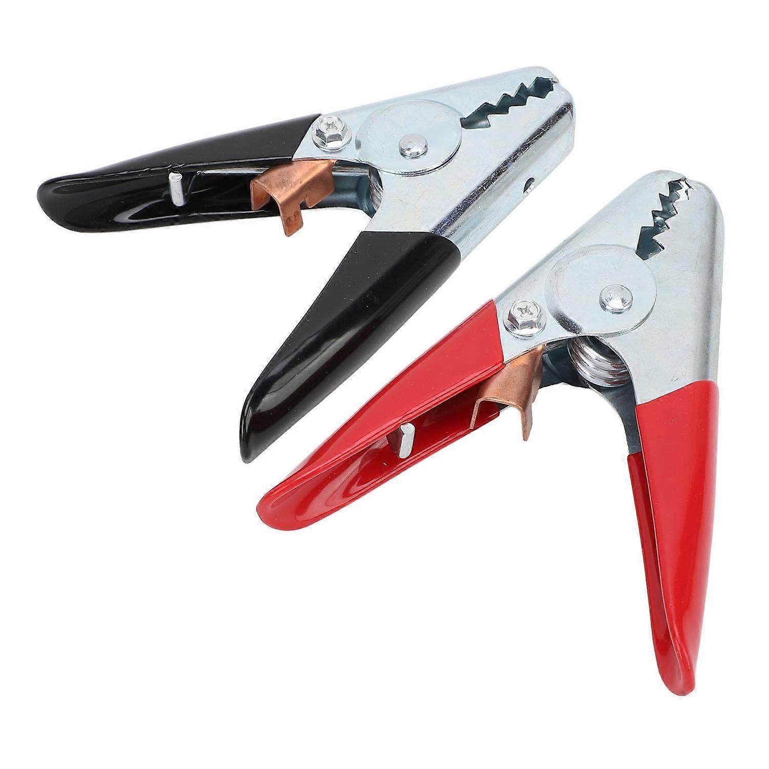 Pair of 600A Car Battery Charger Clamp Black Red Quick Connection Insulated Handle Replacement Batte