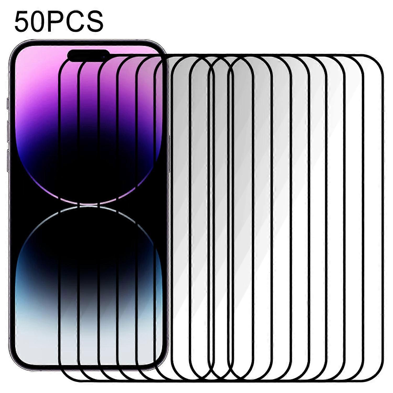 Type A 50Pcs/Pack For iPhone 15 Pro Tempered Glass Screen Protector Anti-Scratch Cell Phone Ultra