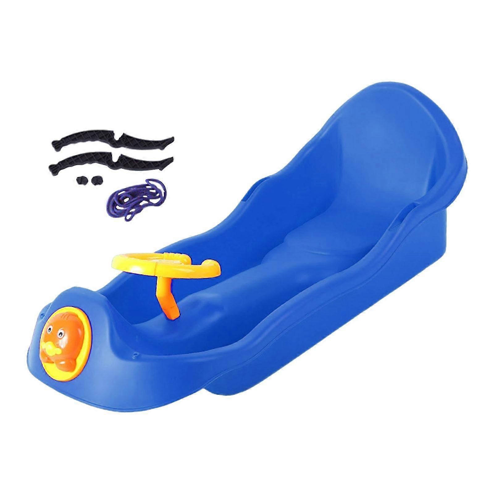 Snøscooter Unike spill Solid Multifunksjonell Gressslede for Barn Jenter Gutter Blå