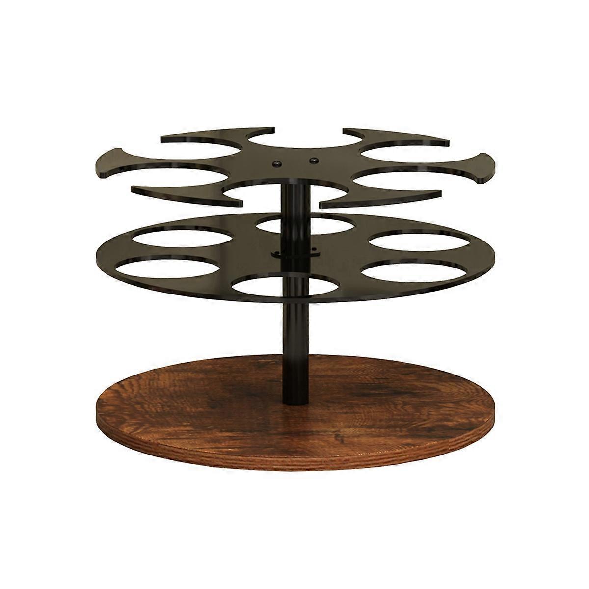 6 Slots Rotating Cup Organizer Wooden Storage Rack for 40oz Cup Accessories