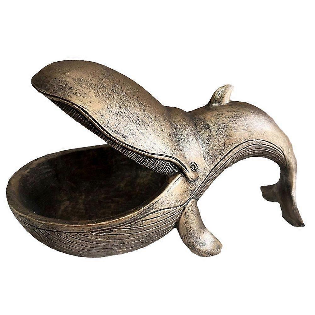 Baleine Statue Résine Baleine Statue Fun Candy Dish Clé Bol Console Table Clé Bol Grande Bouche Conteneur