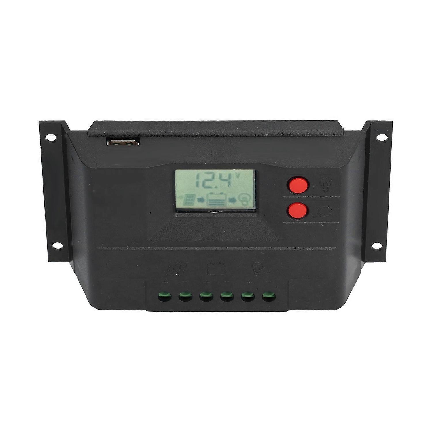 Solar Charge Controller 12V 24V Automatic Durable Circuit Protection LCD Solar Controller for Home U