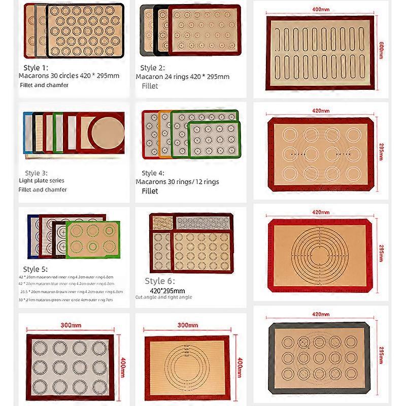 Silicone baking mat Combination Set Silicone baking mat Temperature Resistant Macaron baking mat Oven mat baking mat