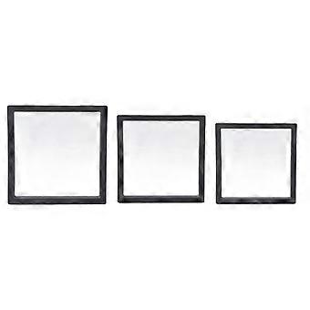 3pcs Fake Nails Display Organizer Case Transparent Film Oxidation Resistance Jewelry Storage Box Black