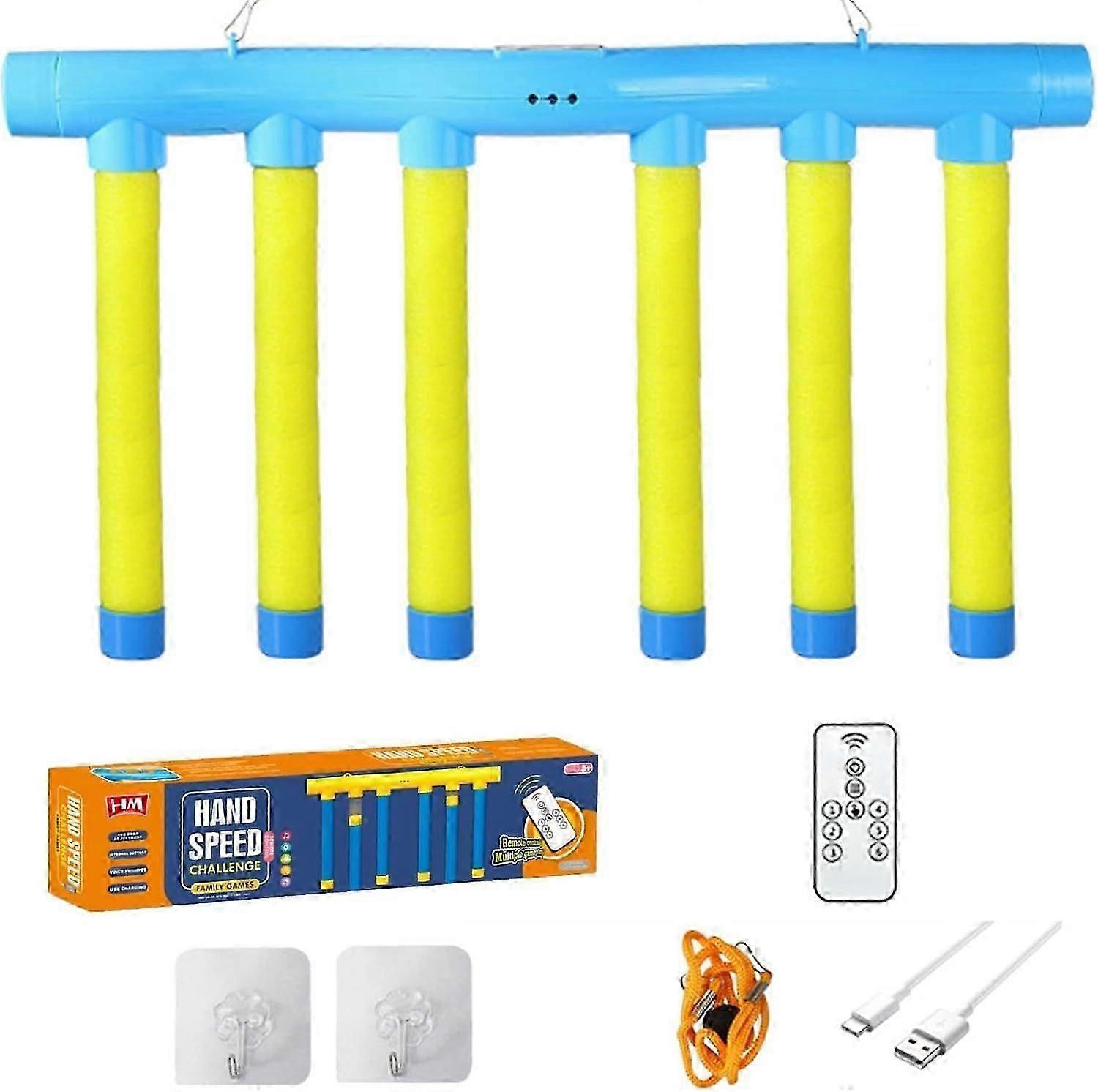 Reflex Challenge Game, Drop Sticks Game, Hand Eye Coordination Reaction Training Toy, 3 Adjustable Speed, With Remote Control