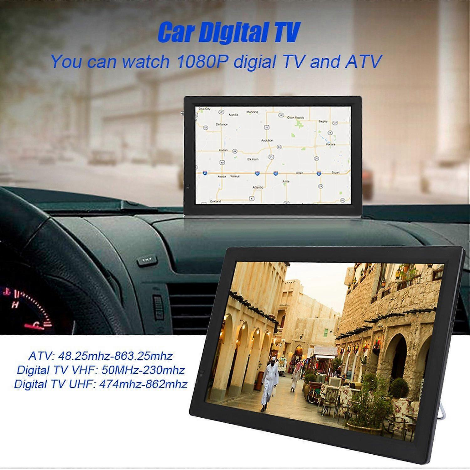 LEADSTAR 14in 1080P Car Digital TV ATV High Sensitivity Tuner Portable TV for ATSC