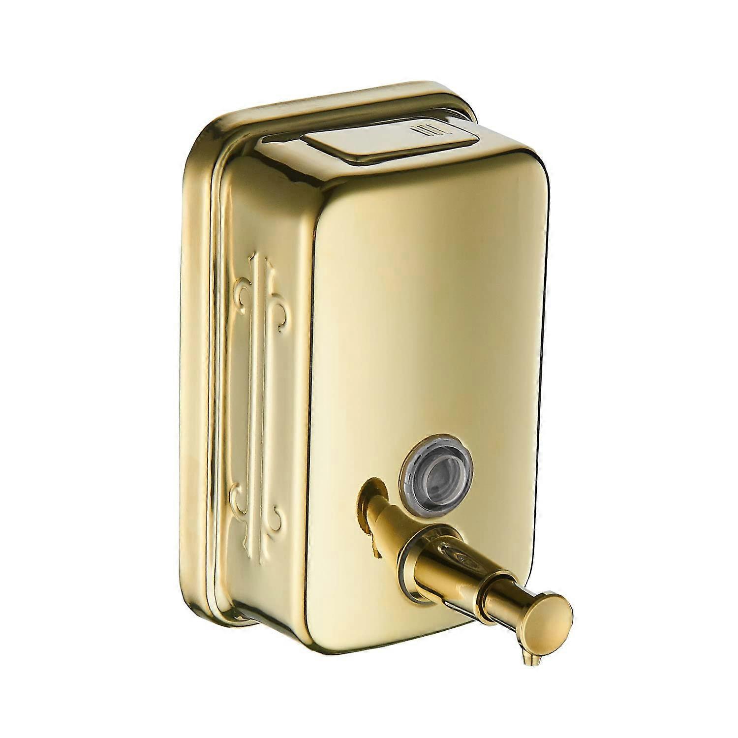 Matte 304 Stainless Steel Wall Mounted Soap Dispenser 500ml for Bathroom and Restaurant Use, Anti-Rust Design