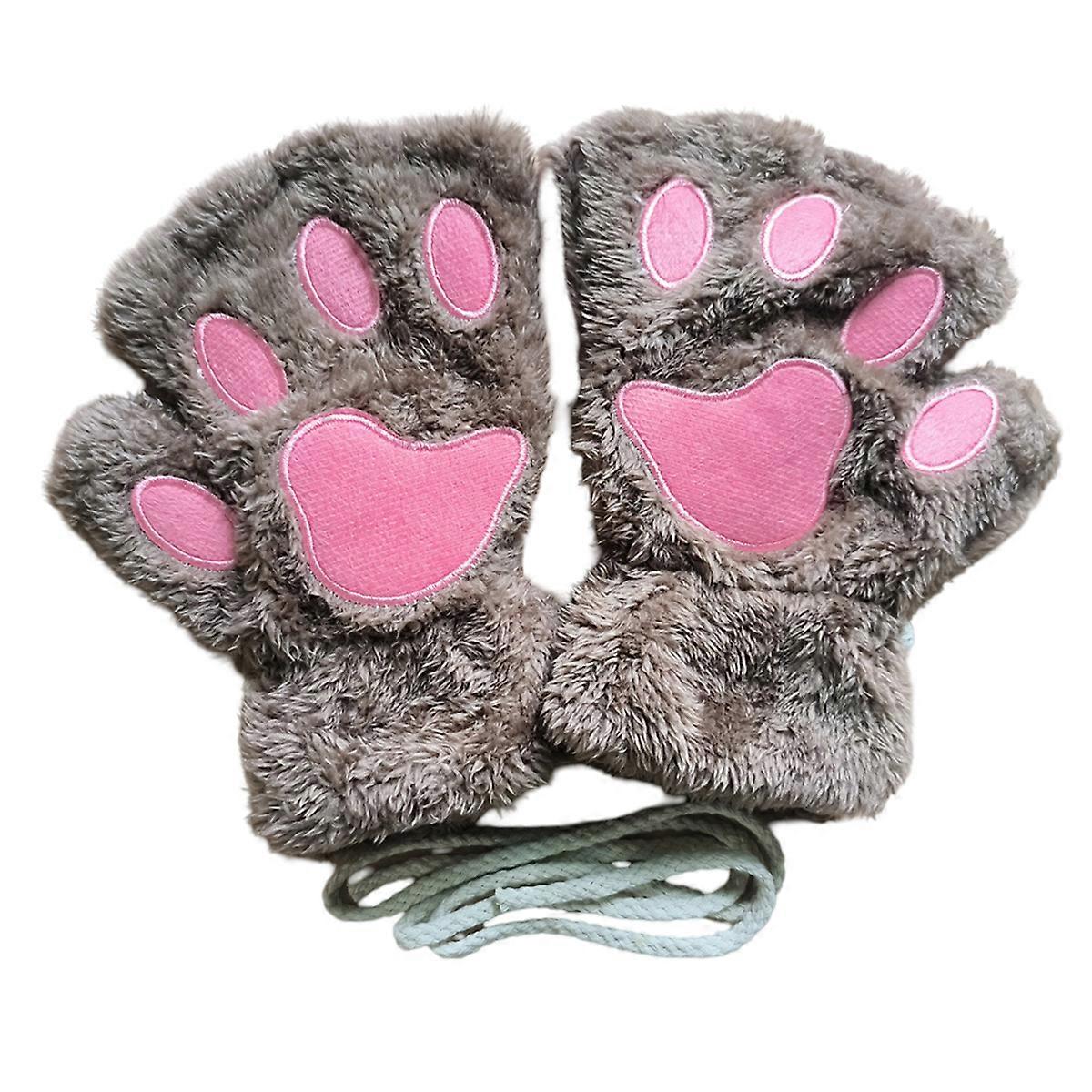 plush, cat claw, bear paw, gloves