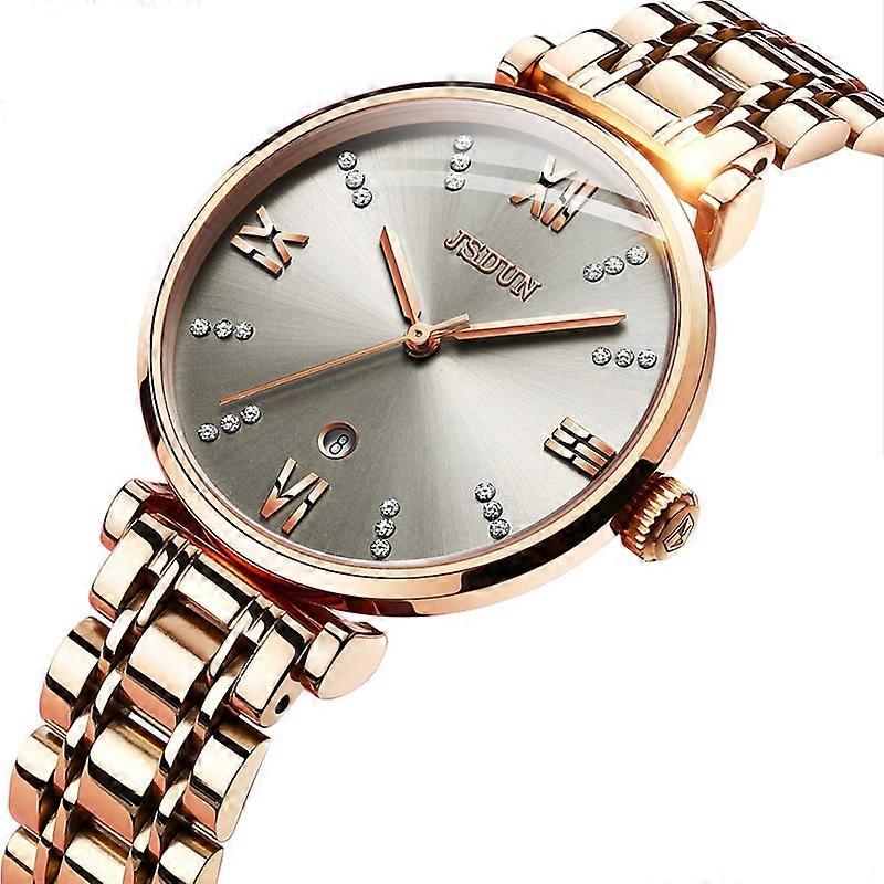 JIN SHI DUN 6533 Damesmode Waterdicht ultradun kwartshorloge