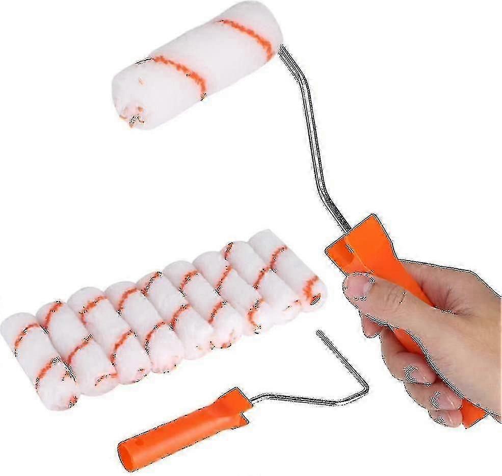 Farbroller-Tablett-Set – 10 Stück, 4 Zoll, Mini-Roller, Farbpinsel, Schaumstoff-Farbroller