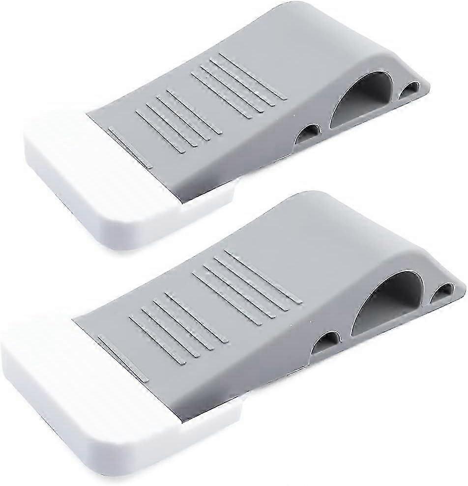 2 Pack Grey Rubber Door Stopper