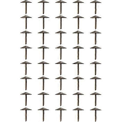 40 decorative brass nails, 12x12mm, bronze finish.