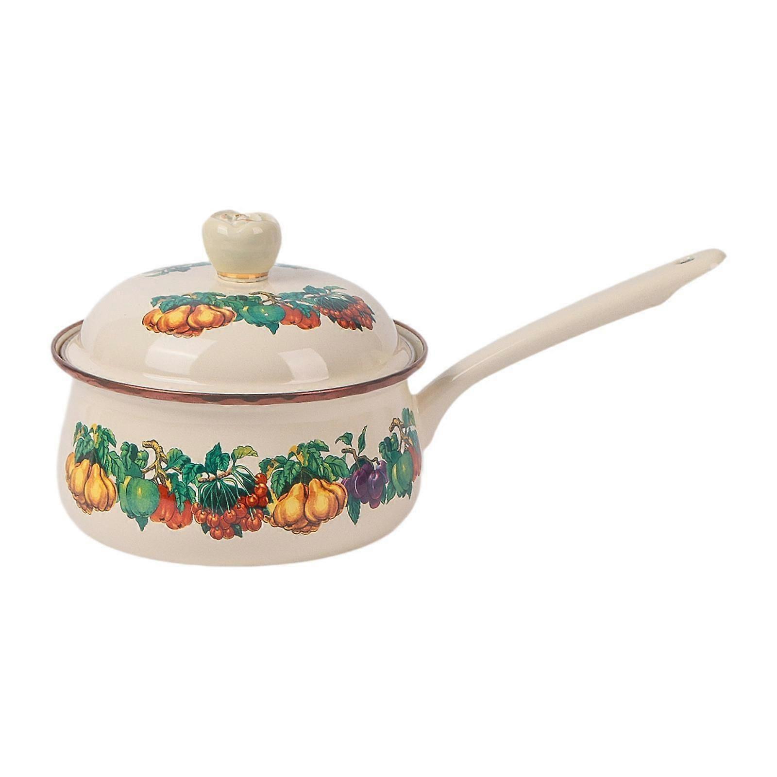 Small Enamel Milk Pot Milk Pot Nonstick for Kitchen Induction Cooker Camping