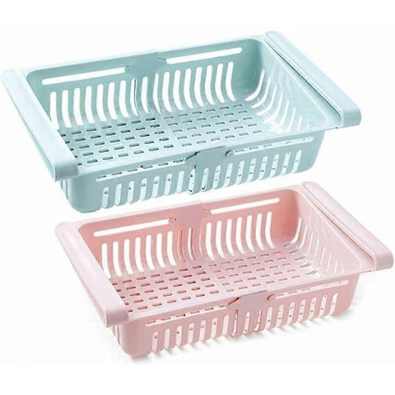 2-Pack Retractable Refrigerator Drawer Organizers