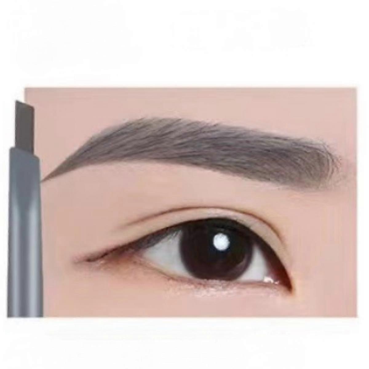 Eyebrow Pencil in Teardrop Tip w/ Spoolie Brush, Dual Ended Eyebrow Pen - Long Lasting Natural Fills and Defines Brow Tint