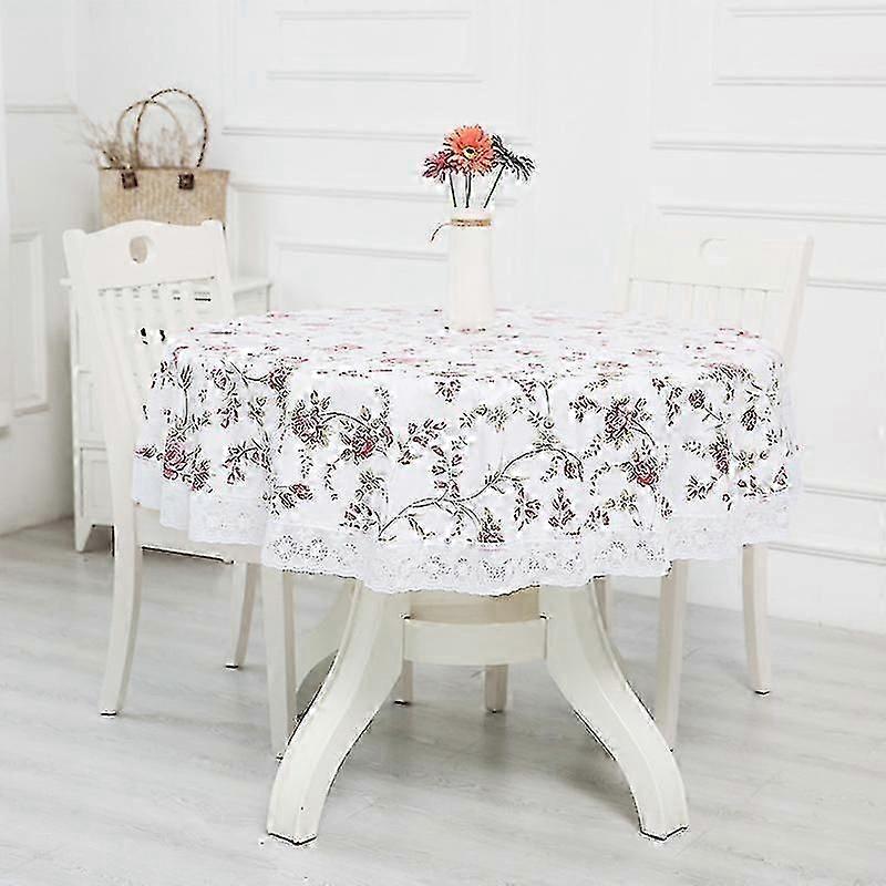 Round Tablecloth Grey Polyester Round Table Cloth Wipe Clean 180cm Wrinkle Free And Stain Resistant Circle Table Cloth