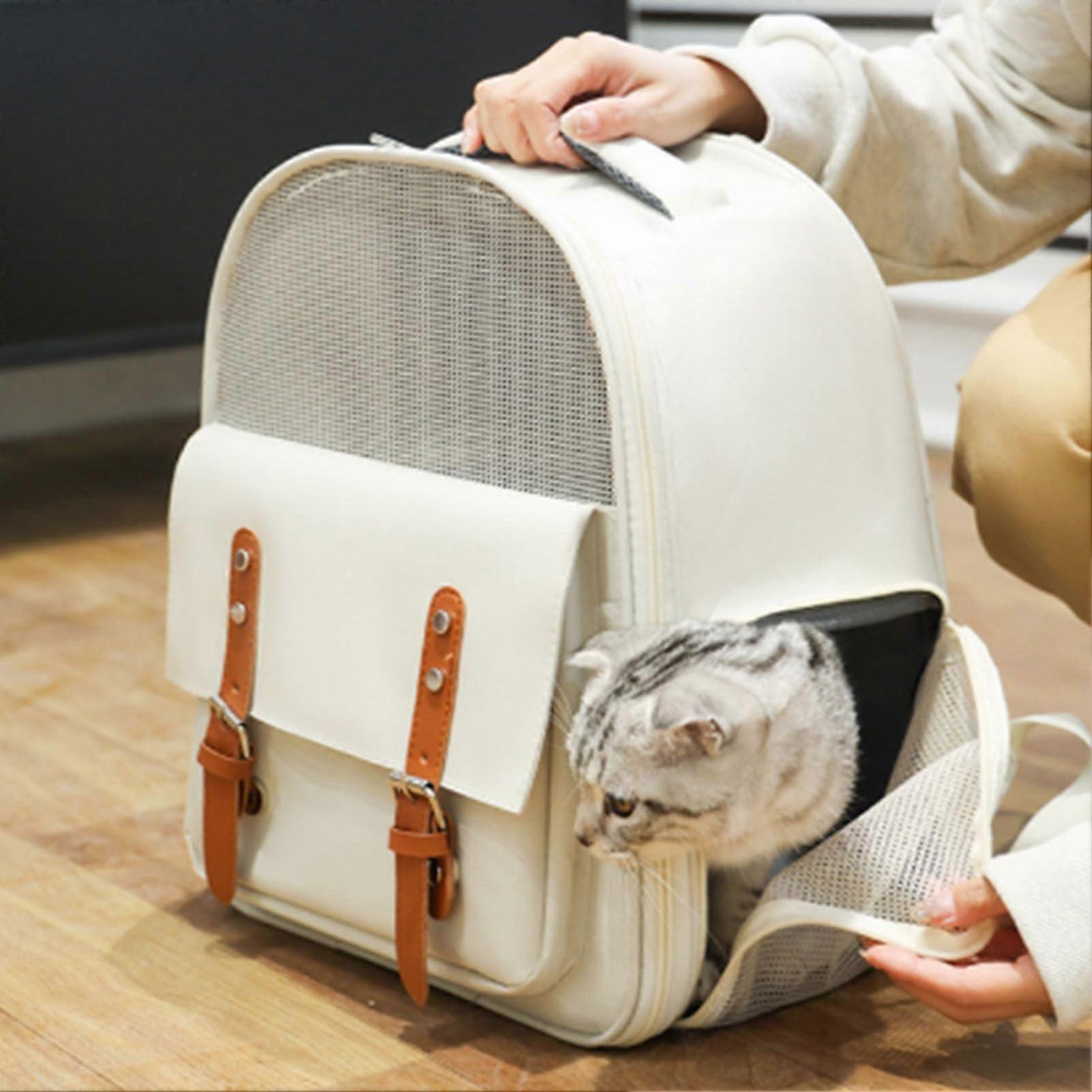 Folding breathable pet travel backpack