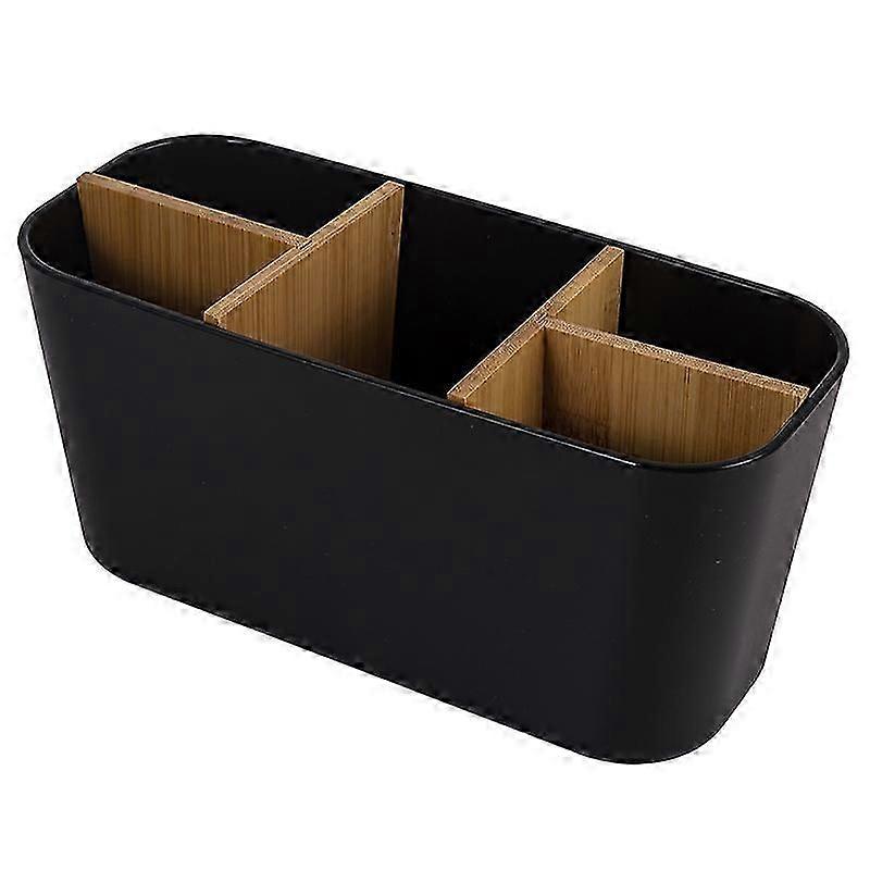 Bamboo toothbrush holder with 7 slots for bathroom